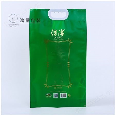 厂家定制 彩印复合香米包装袋 塑料编织大米手提袋 腻子粉编织袋