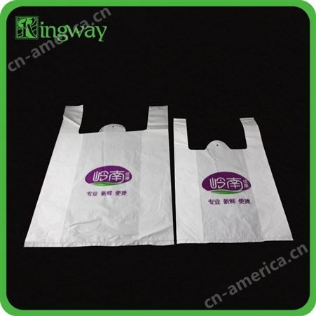 厂家专业定制加厚PO奶白磨砂背心袋 超市购物手挽袋 可印刷LOGO