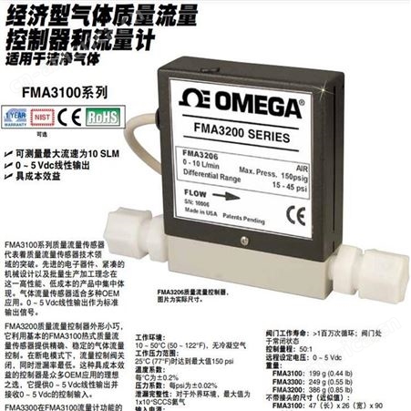 FMA3105质量流量计 Omega/欧米茄