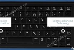Active Key AK-4400-GU-B/US工业紧凑型超扁平触摸板键盘