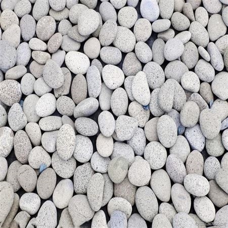 大量供应鹅卵石园艺用白色鹅卵石