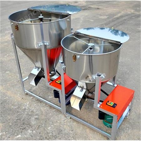 方便卸料小型搅拌机 化工粉末均匀拌料机 150公斤圆槽混料机