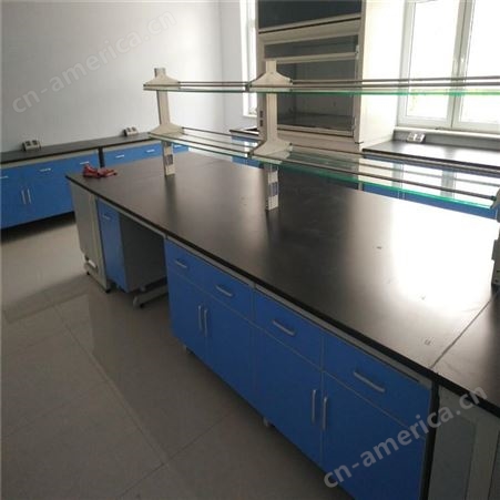 本色金属实验室工作台钢木实验台全钢试验边台物理化学实验桌通风橱柜