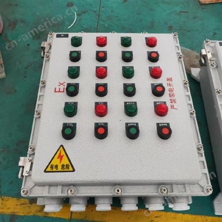 依客思 4路防爆按钮控制箱BXK58-T 铸铝防爆操作箱厂家生产