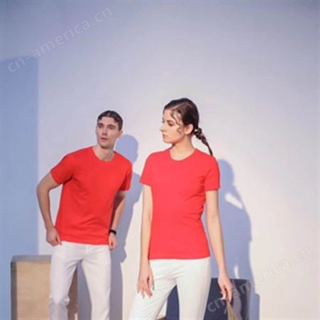 夏季纯棉广告衫 圆领文化衫 纯色工作服多色可选 T恤衫定制 衡水企业工作服