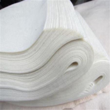 厂家供应白色针刺化纤毛毡布 防尘隔音无纺布涤纶毛毡不织布