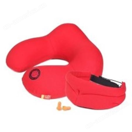 红素记忆棉U型枕护颈枕飞机旅行枕 记忆午睡枕头眼罩套装 300个起订不单独零售