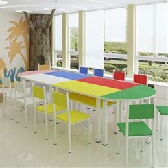 广东团体活动桌椅厂家 团体活动设备供应 心理团体活动桌椅 多功能彩色变形团体活动桌椅