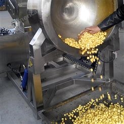 自动倾斜出料不锈钢爆谷机 电磁加热球形美式爆米花设备 厂家供应大型爆米花机