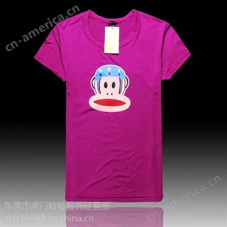 广州时尚卡通短袖 大童大嘴猴时尚短袖T恤衫