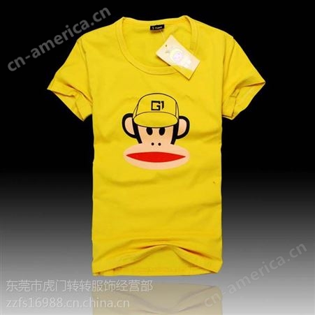 广州时尚卡通短袖 大童大嘴猴时尚短袖T恤衫