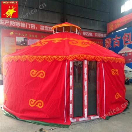 济南餐饮蒙古包生产厂家 金牛帆布 竹艺蒙古包制造商