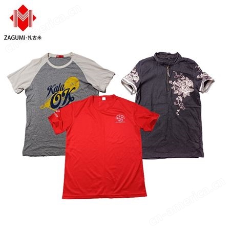 广州扎古米 二手服装批发出口供应直销马达加斯加 外贸出售旧男T恤二手