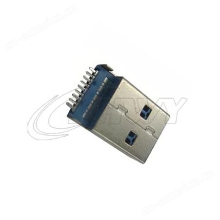 3.0 A公 USB A型 公座 USB插头 沉板式 USB接口 3.0 高速传输