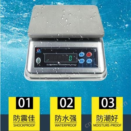 浦春电子称防水电子秤3kg/0.2g工业级防震防潮小型台秤天平秤