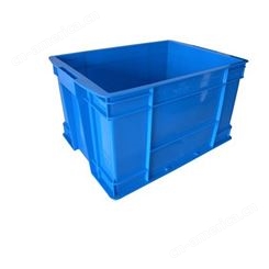 蓝色加厚工业塑胶框 仓库物料胶框带盖大号塑料周转箱