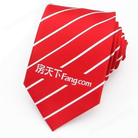 房天下地产销售领带定制 银行员工领带 领带定做logo 工厂领夹定制