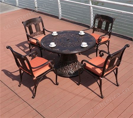 新余铸铝露台休闲桌椅室外桌子 户外铝合金桌椅价位