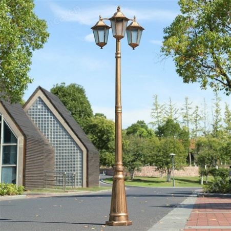 定制欧式双头单头户外防水庭院灯别墅公园LED3米高杆太阳能庭院灯 凯佳照明