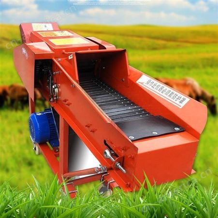 养殖传送带进料铡草机 牛羊饲料切碎机 自动进料型秸秆铡草机