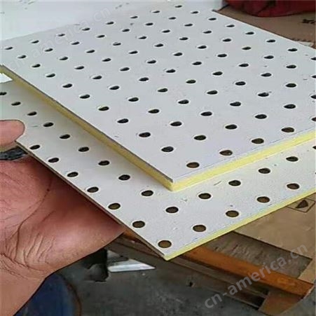声立方厂家生产岩棉复合硅酸钙板穿孔吸音板 地下室防火防潮硅酸钙墙面隔音板