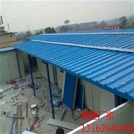 上海嘉定区钢结构活动房搭建  夹芯板房