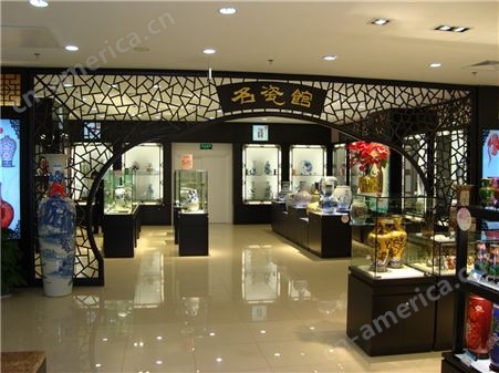 上海简尚古玩店展示柜定制 各种陈列柜定制厂家齐甄