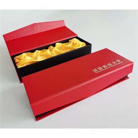 礼品包装纸盒 CAICHEN/采臣饰盒 红酒礼品包装纸盒 绒布盒 pu皮盒 仿皮盒 来图来样加工厂