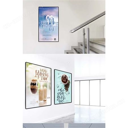 磁吸圆角电梯广告框_铝合金海报框_临沂乐易灯箱生产厂家