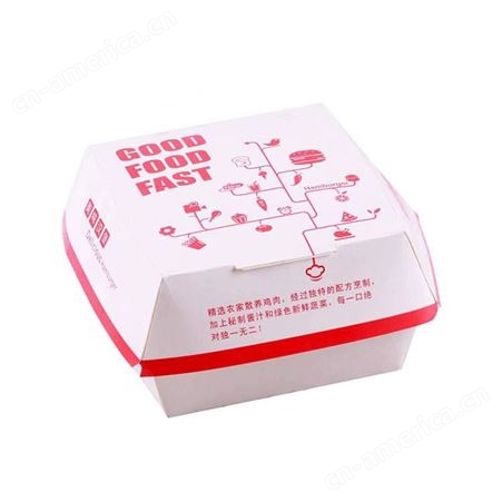 美味的汉堡盒 食品包装盒 一次性用品 西式炸鸡汉堡原料