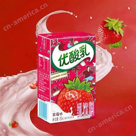 优酸乳草莓味乳饮料250ml*24盒整箱牛奶 多种口味可选