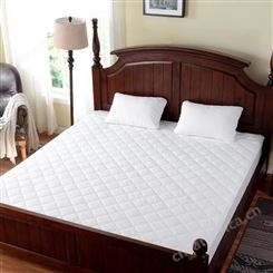 酒店宾馆床上用品白色床笠式床垫保护垫床护垫