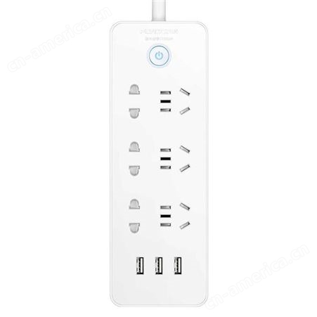 飞科（FLYCO）插座/插线板/插排/排插/接线板/拖线板USB智能充电白色3米线-FS2081