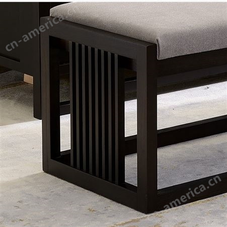新中式实木床尾凳卧室床前凳床尾榻轻奢进门换鞋凳长条凳沙发简约