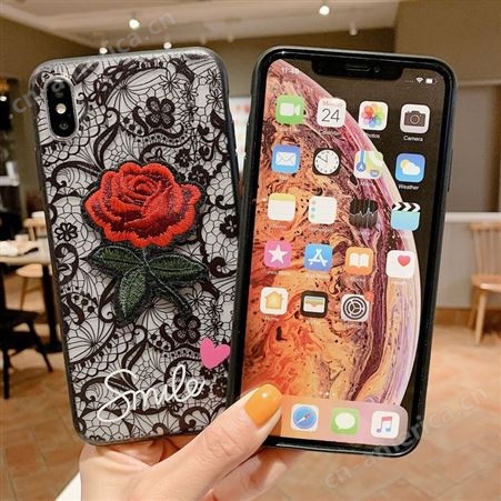 苹果13mini手机壳 蕾丝玫瑰手机饰品保护套