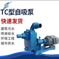 羊城水泵厂家供应2TC-25型电动自吸水泵 清水铸铁卧式单级自吸水泵