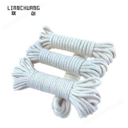 棉绳厂家供应本白色棉质联创包芯绳 捆绑编织挂毯圆滚边嵌绳子可染色