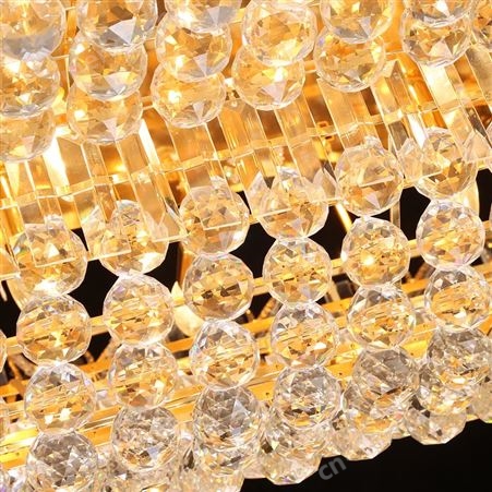 通轩灯饰  89015 长方形大气 水晶灯 欧式 LED吸顶灯 客厅卧室 照明灯具