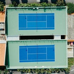 珠海网球场地坪施工 优格4mm厚硅PU网球场地面翻新