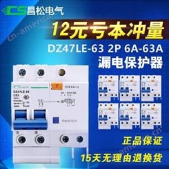 计量箱电表箱DZ47LE-63小型漏电断路器保护器2P漏保63A空气开关厂家昌松电气