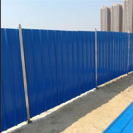 道路隔离护栏 工地施工临时护栏彩钢护栏 可定制铁皮围挡板